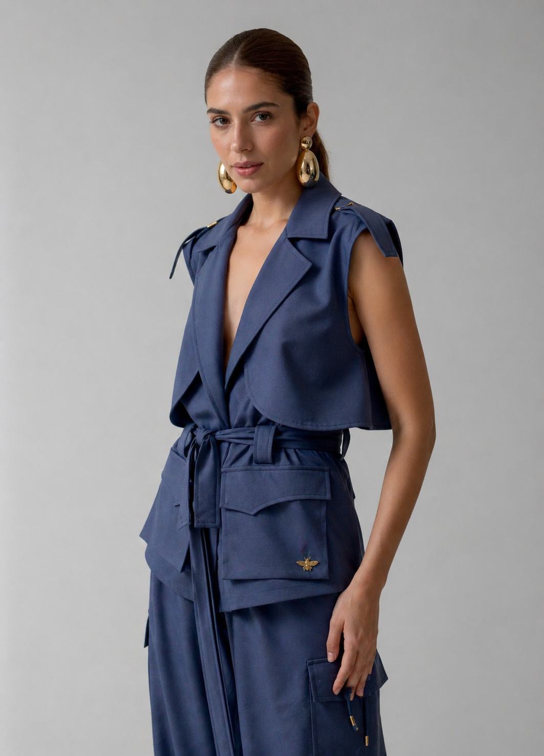 Melenne Blue Vest