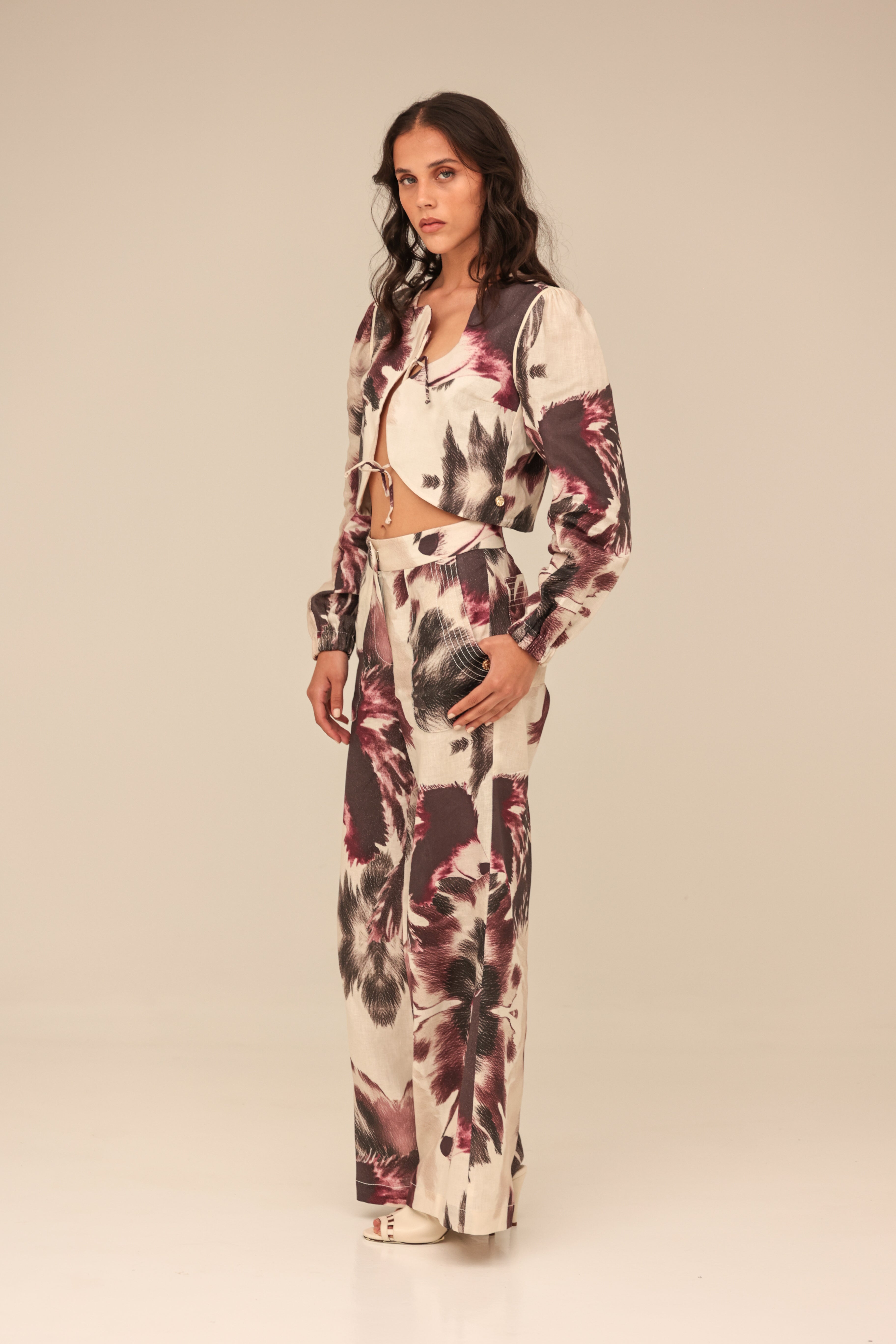 Sniff Berry Linen Pant