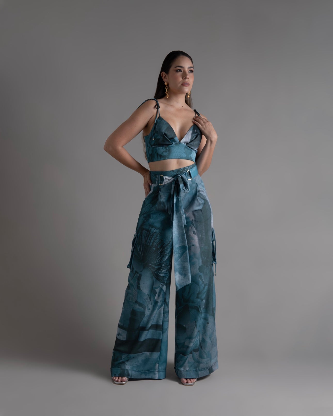 Armata Teal Belt Pant