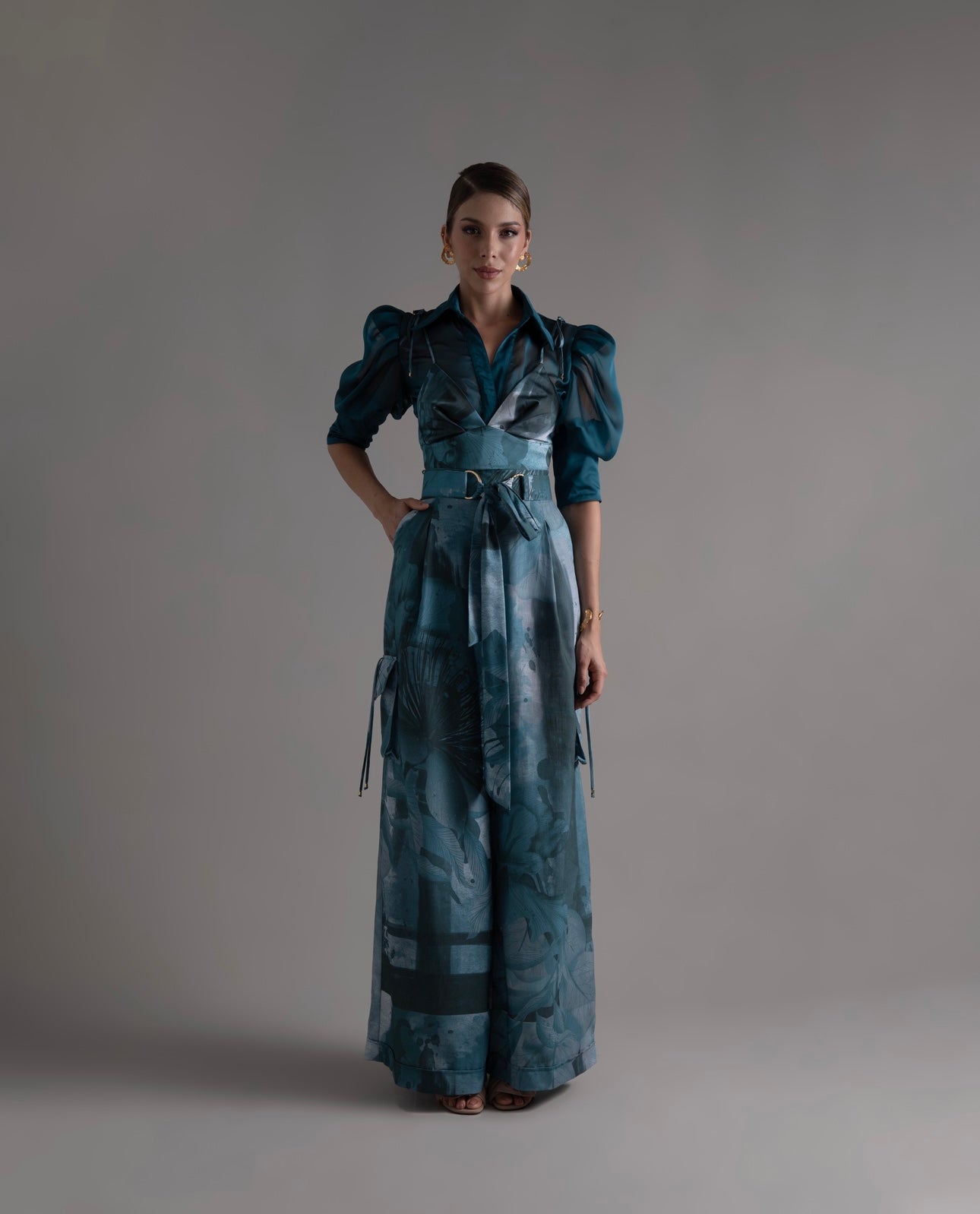 Armata Teal Belt Pant