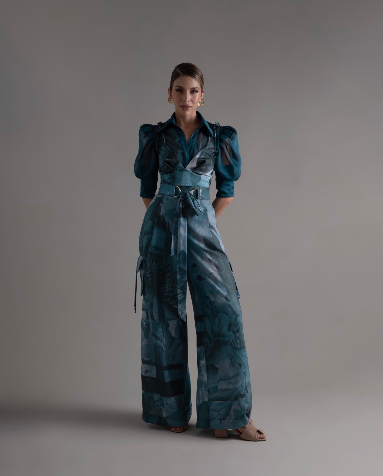 Armata Teal Belt Pant