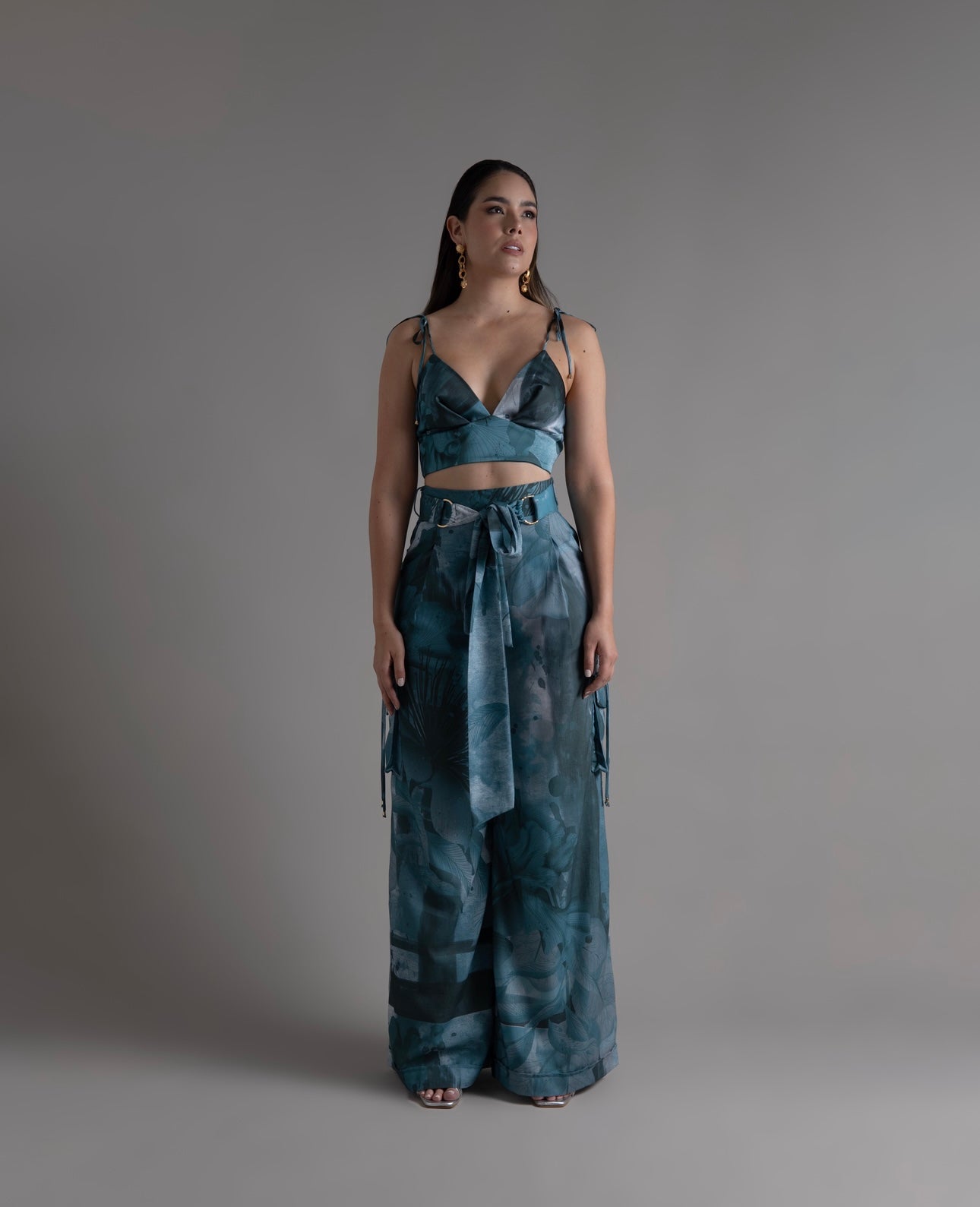 Armata Teal Belt Pant